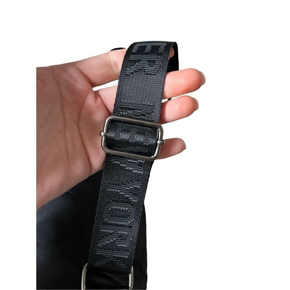 Botkier Small Black Nylon & Pebbled Leather Backpack Logo Straps - Picture 7 of 15